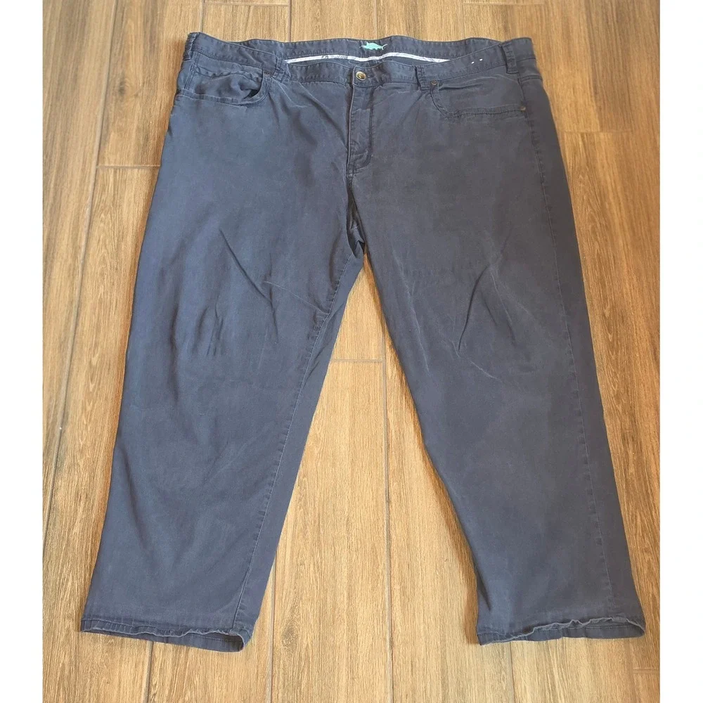Tommy Bahama Boracay Pants Mens 50x30 Navy Cotton Tencel Stretch Chino 5-Pkt